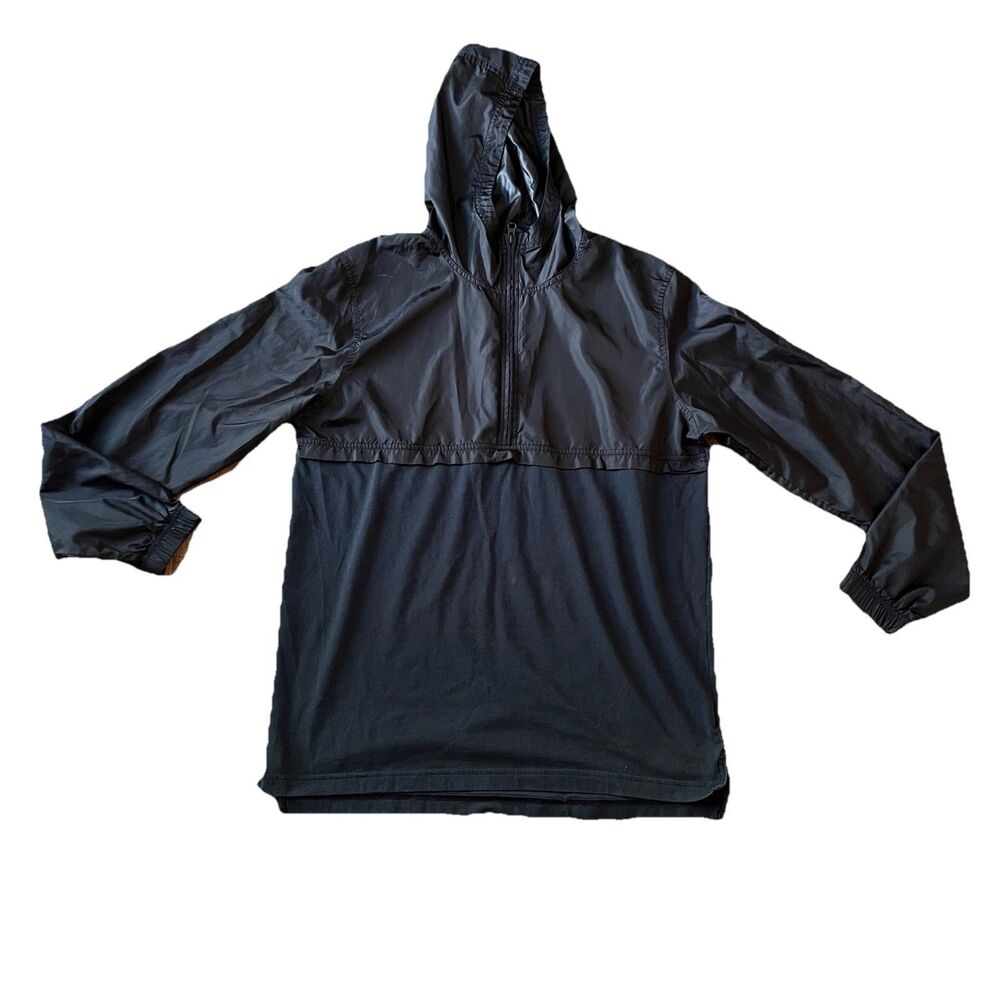 Under Armour T Shirt Jacket Large Hooded Windbreaker Blue Black‎ Unisex